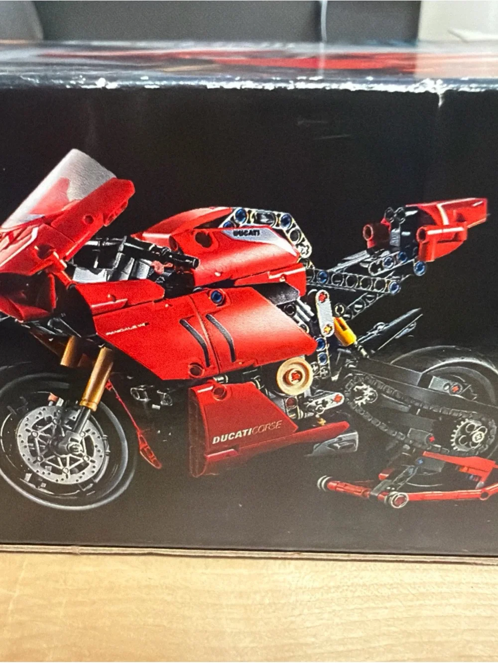 Lego Technic Ducati Panigale V4 Motorcycle in Red and Black